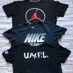 Men's Bundle 3 Short Sleeve Tees Nike Jordan Size Large